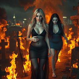 An intense and haunting scene featuring a sexy, sweet, innocent-looking 18-year-old girl with a thin face and long blond hair