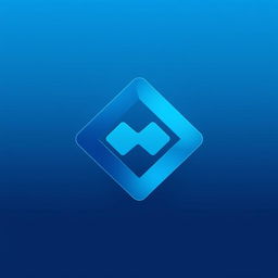 A modern and sleek logo design featuring a blue color theme, incorporating abstract shapes and smooth lines