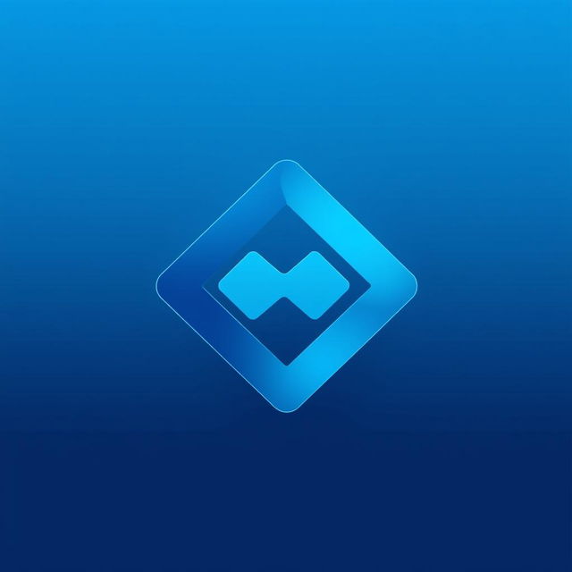 A modern and sleek logo design featuring a blue color theme, incorporating abstract shapes and smooth lines