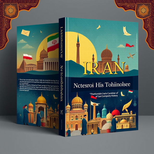 A visually striking book cover design for a history course on Iran's contemporary history