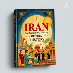 A visually striking book cover design for a history course on Iran's contemporary history