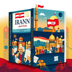 A visually striking book cover design for a history course on Iran's contemporary history