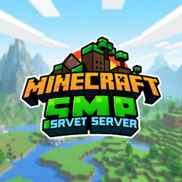 A creative logo design for a Minecraft SMP (Survival Multiplayer) server