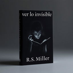 A minimalist, dark book cover featuring a teenager illustrating macabre and terrifying imagery