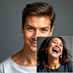A series of three professional studio portraits of a person, each highlighting different expressions and aspects of their personality