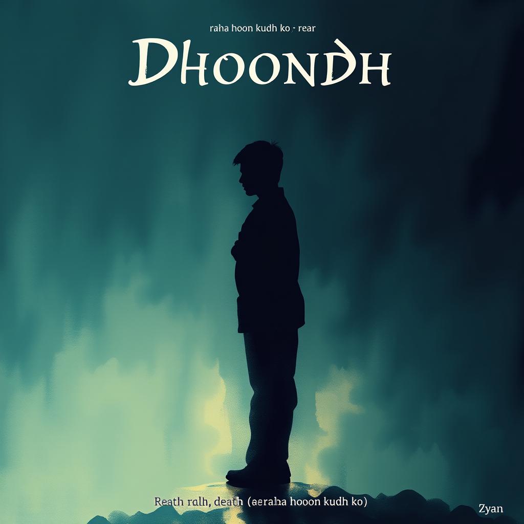 A poster designed by Zyan, featuring the title 'Dhoondh' and the subtitle 'Raha hoon kudh ko'