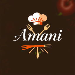 A logo design for a chef named Amani