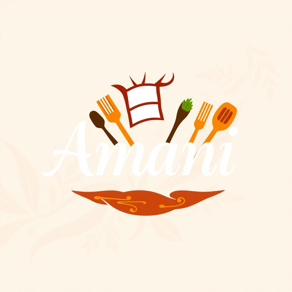 A logo design for a chef named Amani