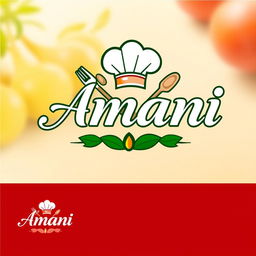 A logo design for a chef named Amani