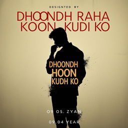 A poster designed by Zyan, featuring the title 'Dhoondh Raha Hoon Kudh Ko' prominently displayed