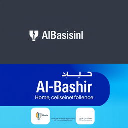 A modern logo design for a company named 'Al-Bashir' specializing in selling home electrical appliances