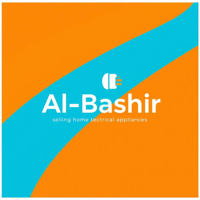 A modern logo design for a company named 'Al-Bashir' specializing in selling home electrical appliances