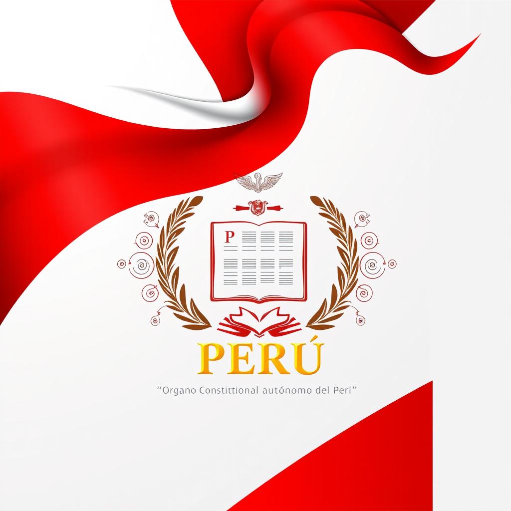 A visually appealing folder cover design for the Autonomous Constitutional Organization of Peru
