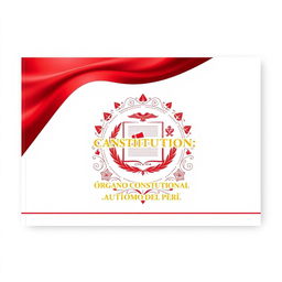 A visually appealing folder cover design for the Autonomous Constitutional Organization of Peru