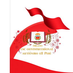 A visually appealing folder cover design for the Autonomous Constitutional Organization of Peru