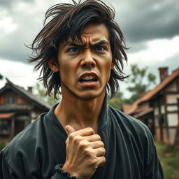 A young man taking fierce revenge on the villagers for the sake of his love