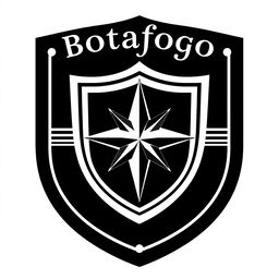 A newly designed emblem inspired by the Botafogo logo, featuring a bold central star set against a shield shape