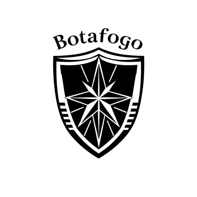 A newly designed emblem inspired by the Botafogo logo, featuring a bold central star set against a shield shape