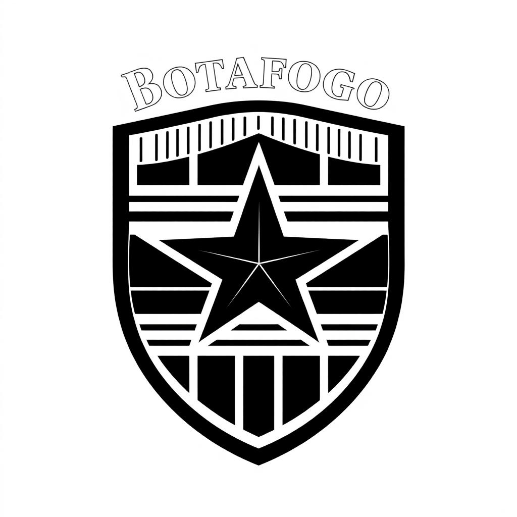 A newly designed emblem inspired by the Botafogo logo, featuring a bold central star set against a shield shape