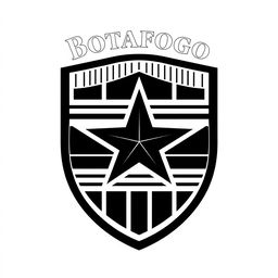 A newly designed emblem inspired by the Botafogo logo, featuring a bold central star set against a shield shape