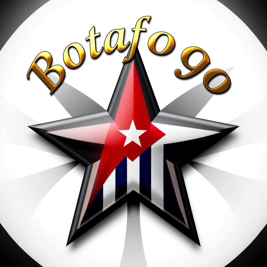 A detailed rendering of the Botafogo emblem, featuring the name 'Botafogo PR' elegantly written in gold lettering above the central star