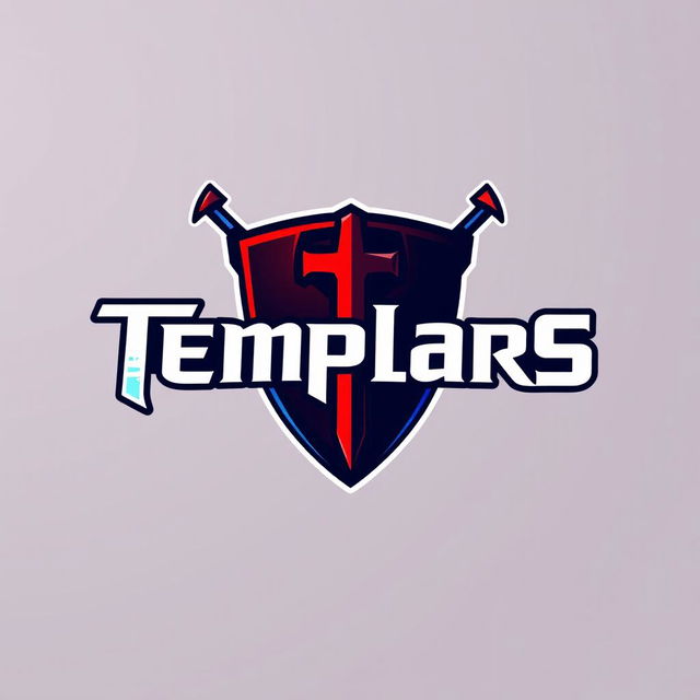 Design a logo for 'Templars' inspired by EA Sports, featuring strong, bold typography