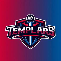 Design a logo for 'Templars' inspired by EA Sports, featuring strong, bold typography