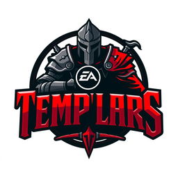 A logo design for EA Sports featuring the name 'Templars' prominently displayed in a bold and impactful font
