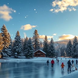 A beautiful winter landscape on December 16th, showcasing a serene and snow-covered park