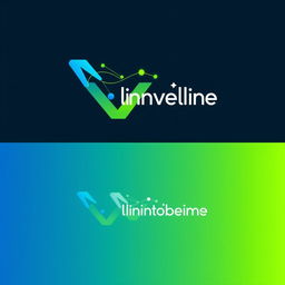 A modern and sleek logo for a technology company, featuring abstract geometric shapes symbolizing innovation and connectivity