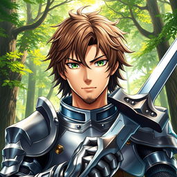 An engaging light novel cover featuring a male character with shaggy brown hair falling across his face, providing a rugged and adventurous look