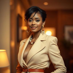 A stylish portrait of a person, emphasizing elegance and sophistication
