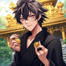 A captivating light novel cover featuring a male character with shaggy black hair that adds depth and intrigue to his persona