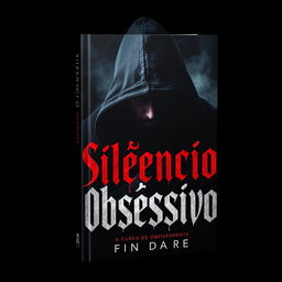 A book cover design for a dark romance titled 'Silêncio Obsessivo'
