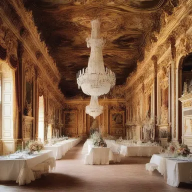 The richly adorned baroque palace created a romantic atmosphere for the royal couple's wedding.