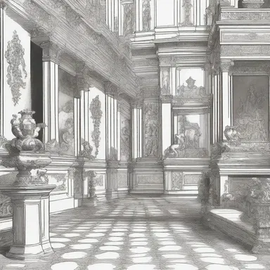 The comic strip artist incorporated baroque elements in the detailed backgrounds of his illustrations.