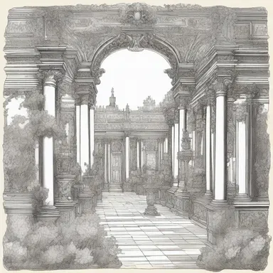 The comic strip artist incorporated baroque elements in the detailed backgrounds of his illustrations.