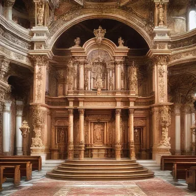 The intricate baroque altar was the centerpiece of the church and symbolized the religious devotion of the community.