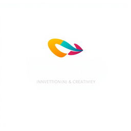 A stylish and modern logo design featuring a dynamic abstract shape that conveys innovation and creativity