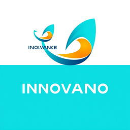 A stylish and modern logo design featuring a dynamic abstract shape that conveys innovation and creativity