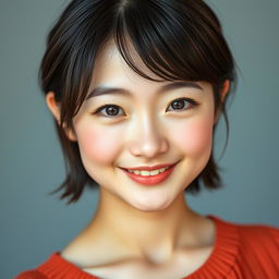 A beautiful portrait of a 20-year-old Japanese girl with a detailed and attractive face