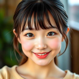 A beautiful portrait of a 20-year-old Japanese girl with a detailed and attractive face