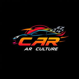 A sleek and modern logo design for an Instagram page centered around car culture
