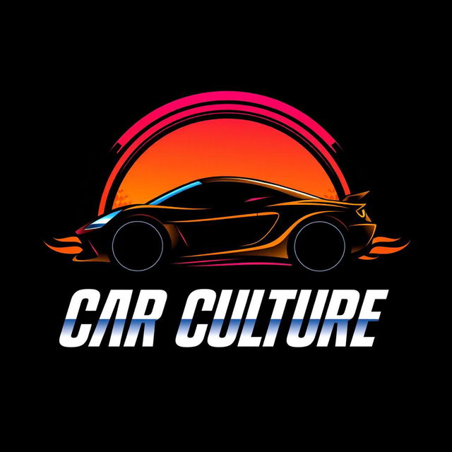 A sleek and modern logo design for an Instagram page centered around car culture