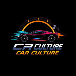 A sleek and modern logo design for an Instagram page centered around car culture