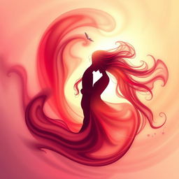 A visually striking and artistic interpretation of an abstract concept representing passion and intimacy