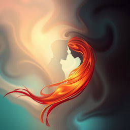 A visually striking and artistic interpretation of an abstract concept representing passion and intimacy