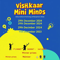 A vibrant and engaging poster for the 'Avishkaar Mini Minds' event
