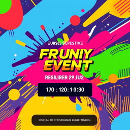A visually captivating poster design featuring a dynamic composition with vibrant colors and engaging graphics