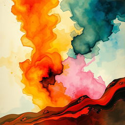 An abstract visual representation of the themes and emotions conveyed in the song "Sum 14 Pieces"